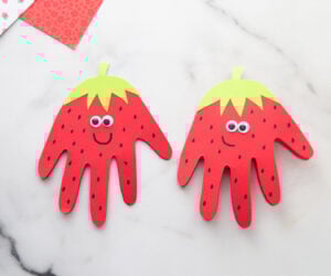 Strawberry Handprint Cover