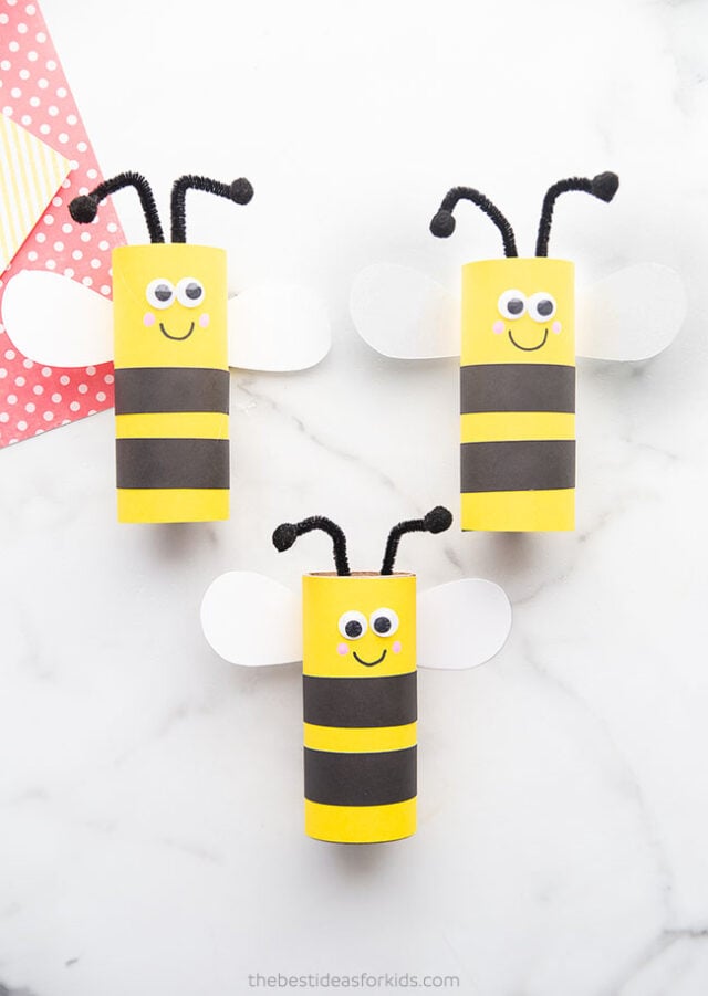 Toilet Paper Roll Bee Craft