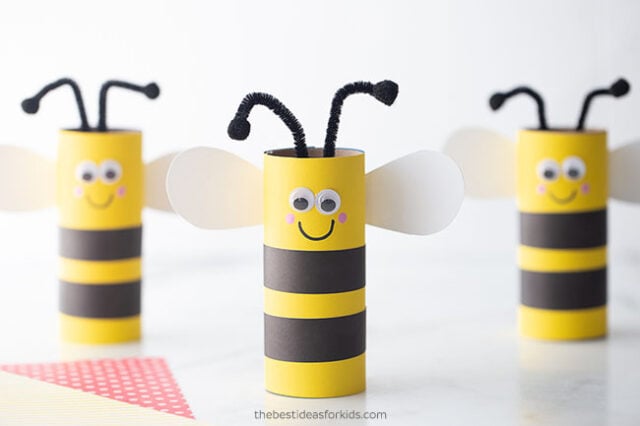 Toilet Paper Roll Bee Craft for Kids