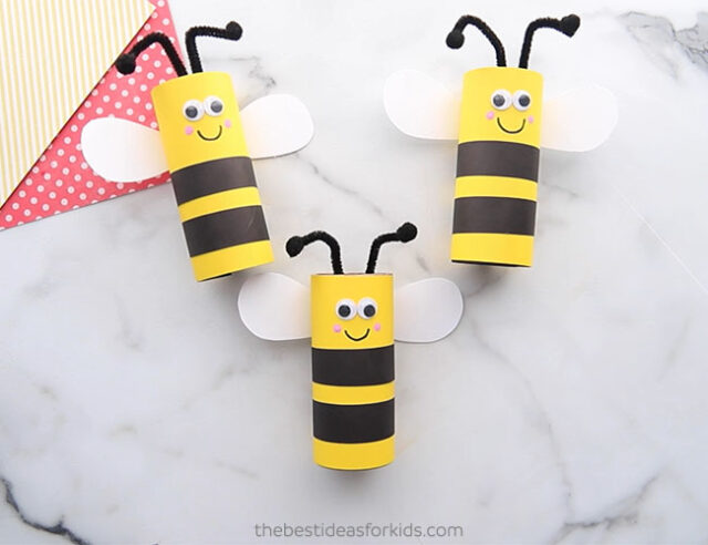 Toilet Paper Roll Bee Craft for Kids