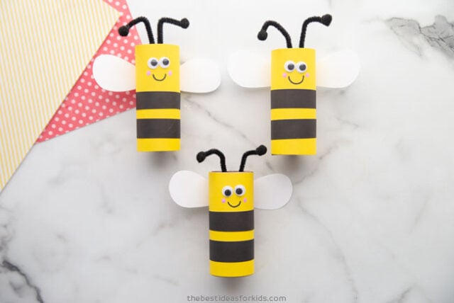 paper roll bee kids craft