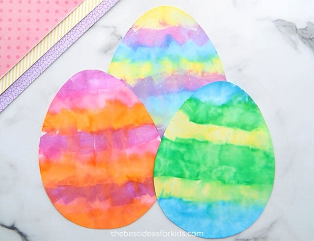 Bleeding Tissue Paper Easter Egg Art