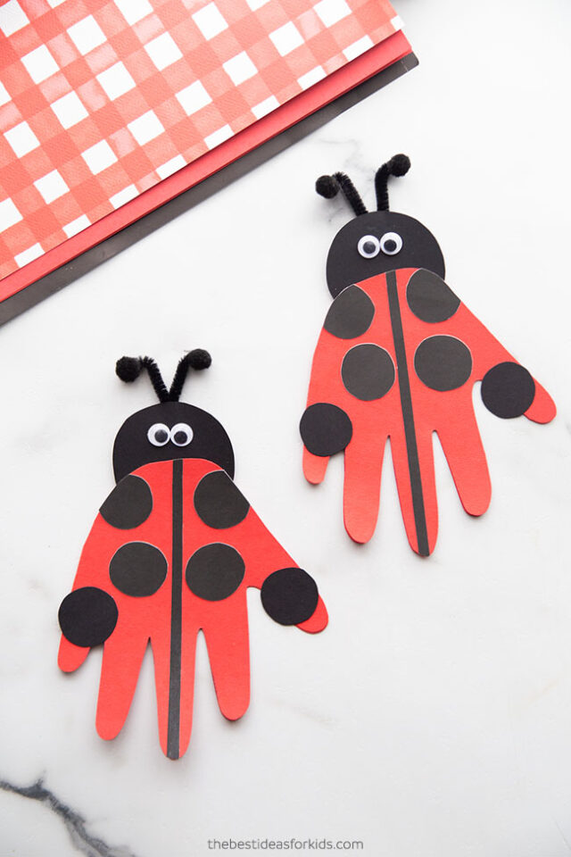 Ladybug Handprint Card