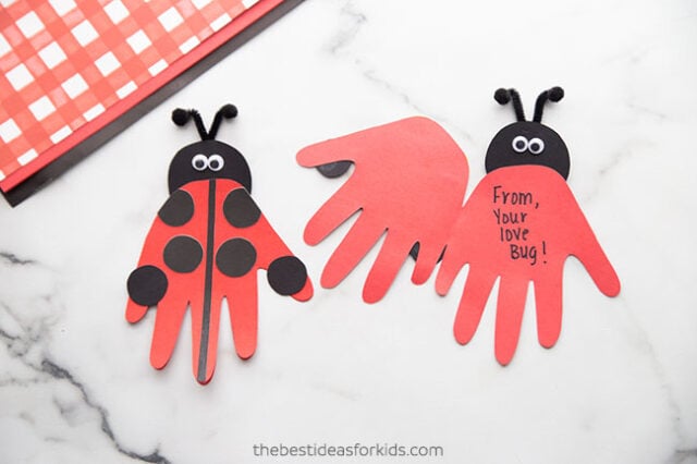 Ladybug Handprint Lovebug craft