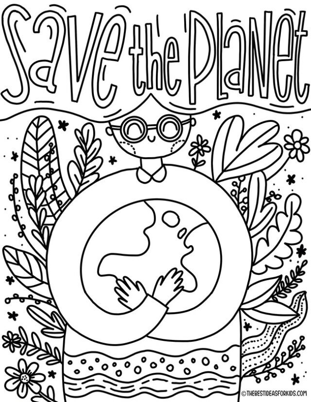 Save the Planet Coloring Page