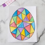 Watercolor Easter Egg