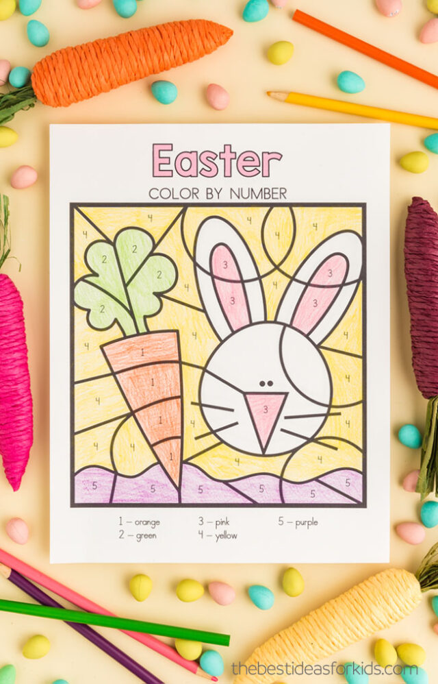 Easter Color by Number - Free Download! - Kids Activity Zone