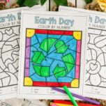 earth day color by number cover