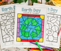 earth day color by number cover
