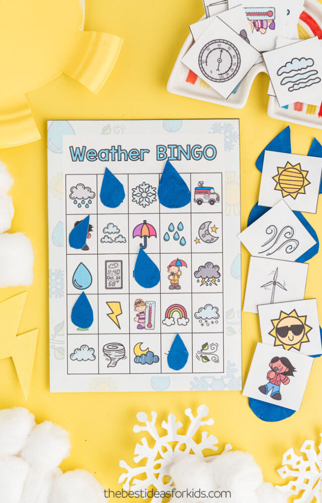 free weather bingo for kids