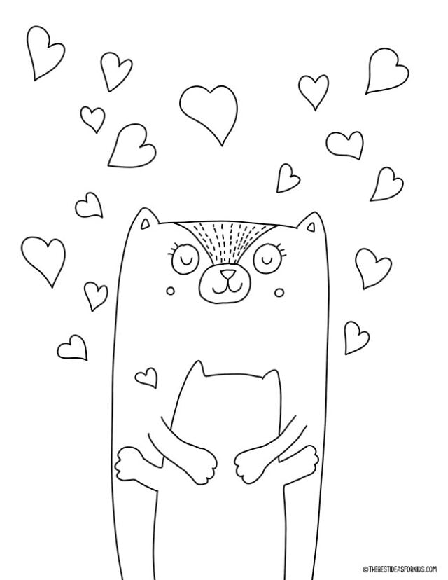 Bear Hug Coloring Page