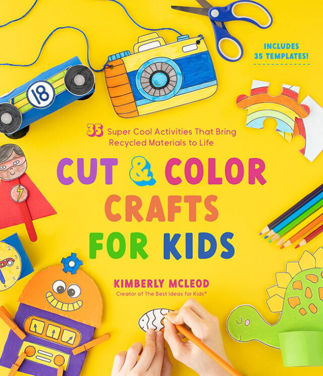 Cut & Color Crafts for Kids Book Cover