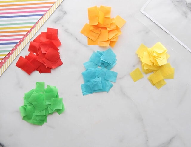 Cut Tissue Paper Squares