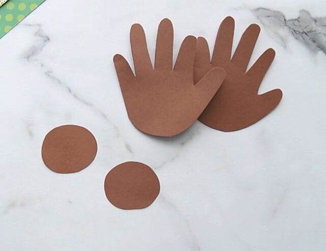 Cut out monkey handprint and head