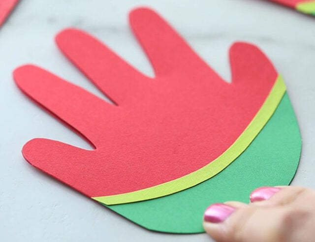 Cut out watermelon green paper