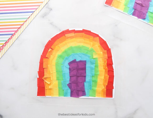 Easy Sunshine Tissue Paper Suncatcher Craft - Honey + Lime