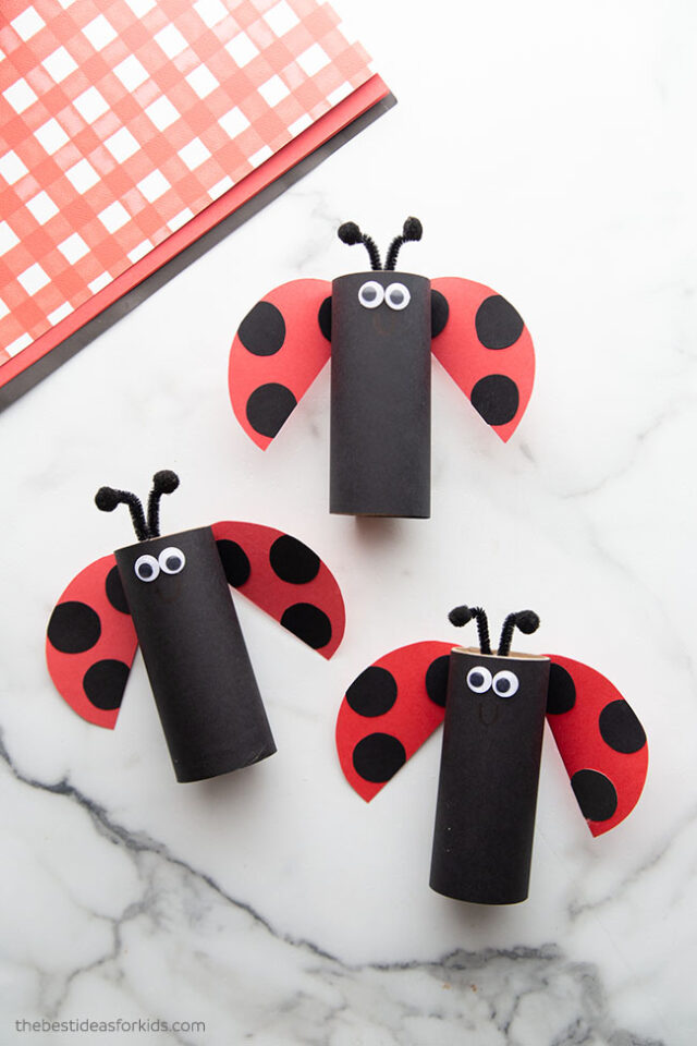 Ladybug Toilet Paper Roll Craft for Kids