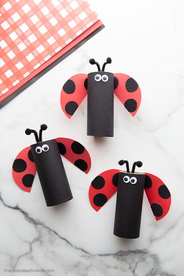 Ladybug Toilet Paper Roll Craft for Kids