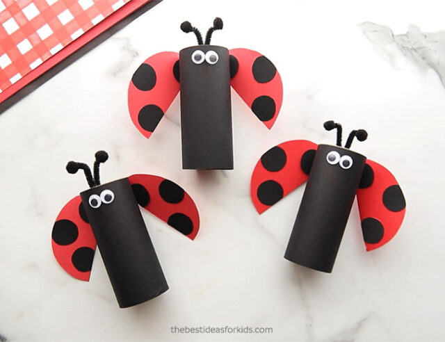 Paper Roll Ladybug Craft