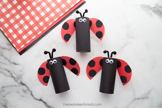 Paper Roll Ladybugs