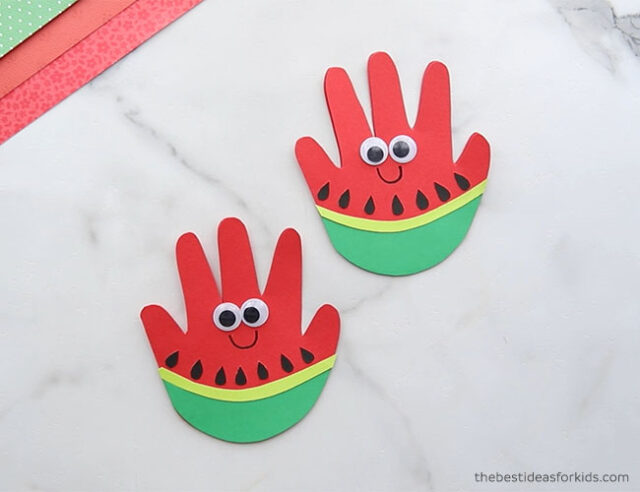 Watermelon Handprint Card