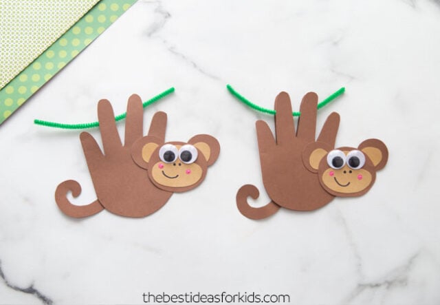 Monkey Handprint - The Best Ideas for Kids