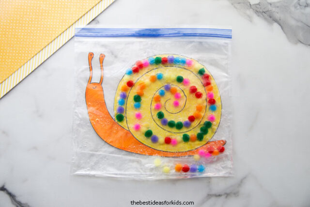 pom pom snail craft