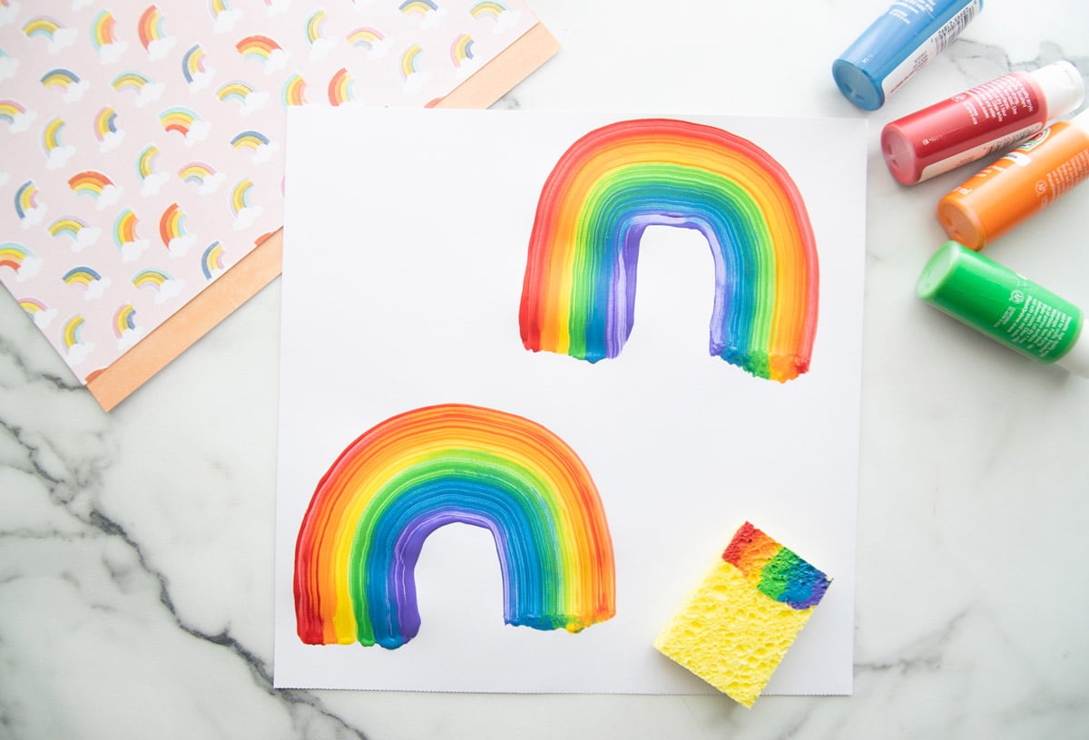 Rainbow Sponge Painting - The Best Ideas for Kids