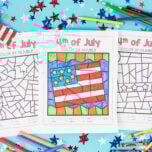 4th of july color by number