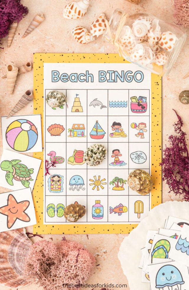 free beach bingo printable worksheets
