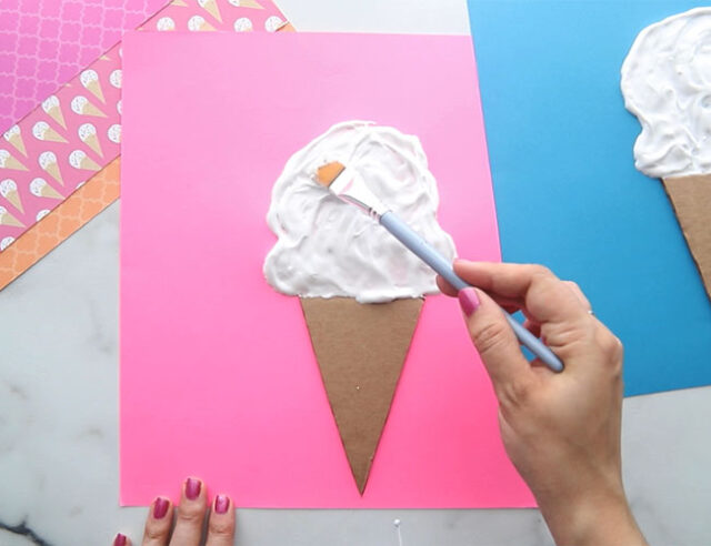 Add Puffy Paint on Ice Cream Cone