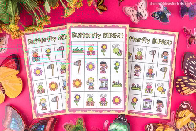 Butterfly Bingo Cards