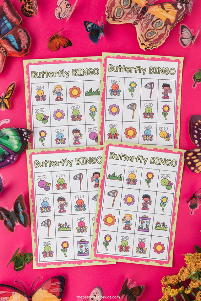 Butterfly Bingo Cards Free Printables