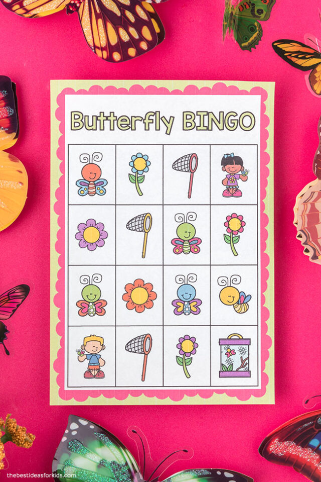 Butterfly Bingo Printable for Kids