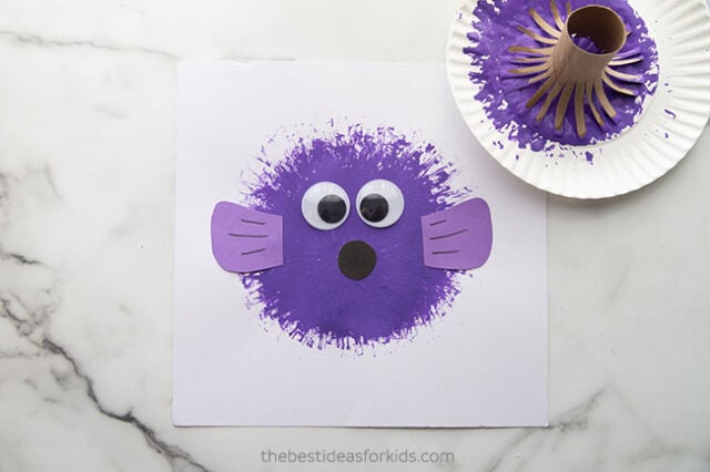 Purple Puffer Fish Craft