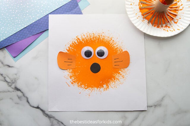 orange puffer fish craft