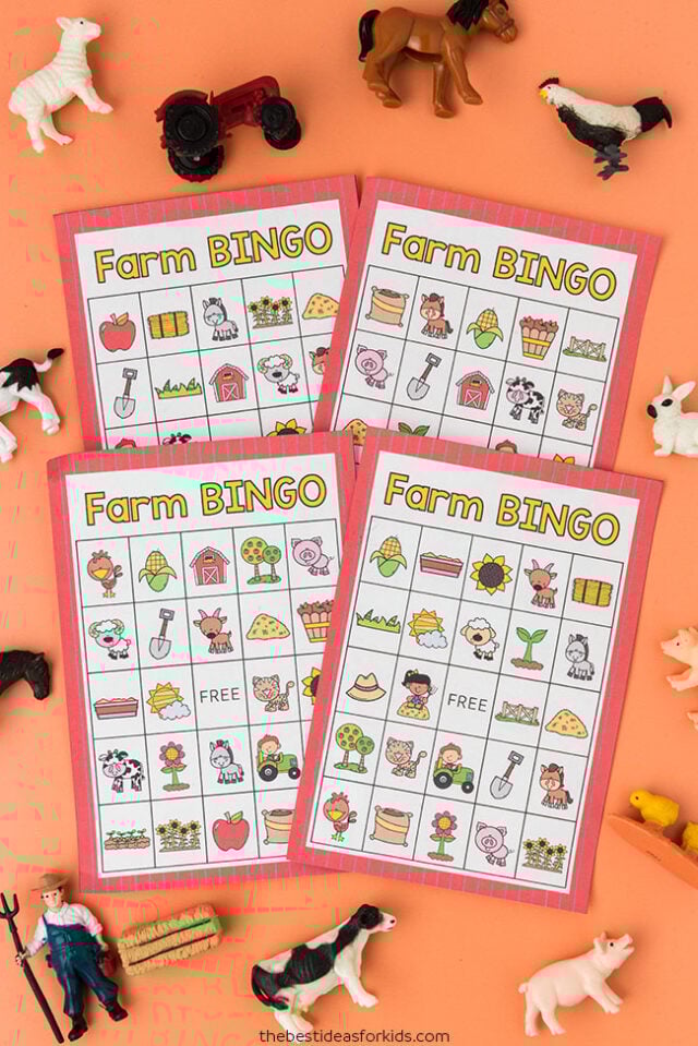printable free farm bingo for kids
