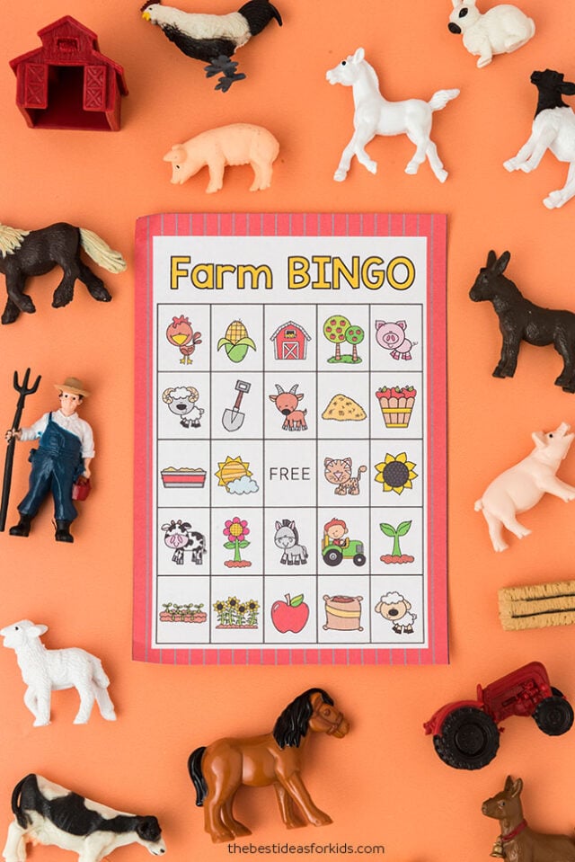 printable free farm bingo pages