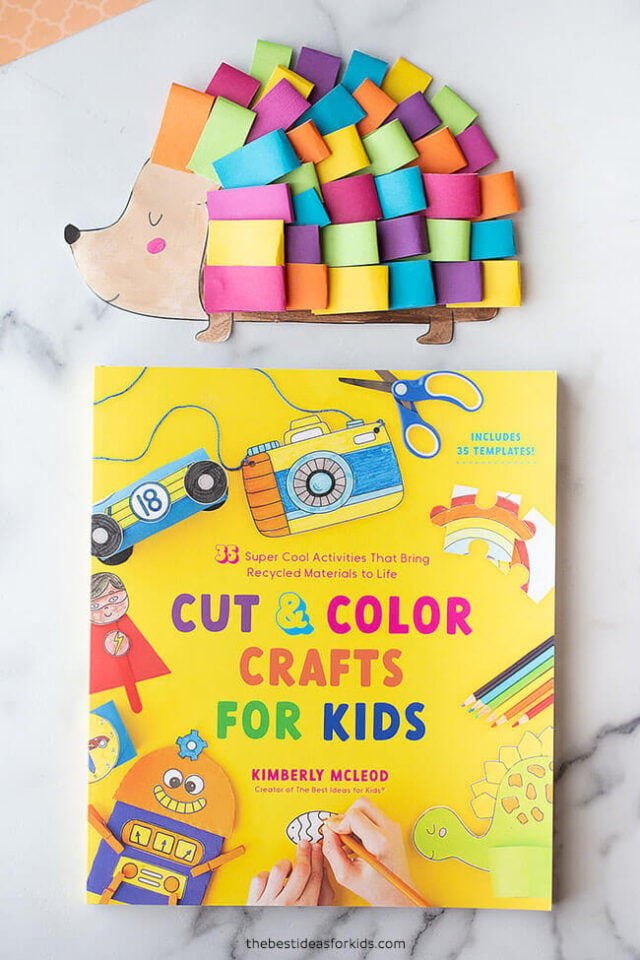 Cut & Color Crafts for Kids Hedgehog Craft