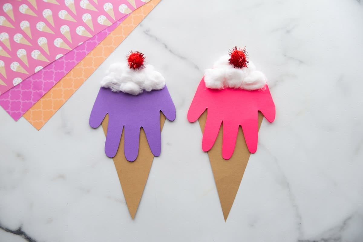 Paper ice cream cone template