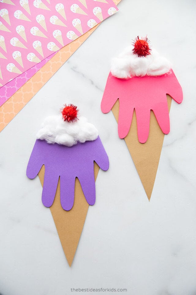 Ice Cream Handprint Craft