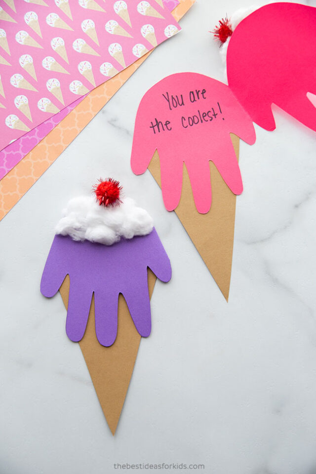 Ice Cream Handprint Craft for Kids