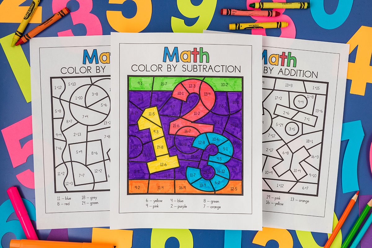 Math Color By Number (Free Printables) - The Best Ideas for Kids