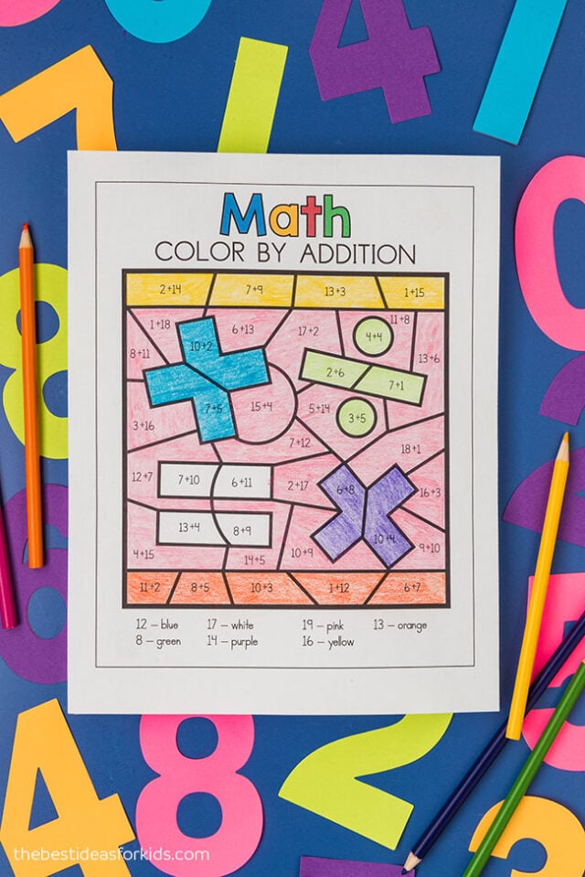 Math color by number 2nd grade