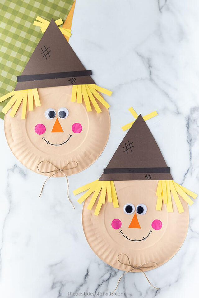 Paper Plate Scarecrow Craft for Kids