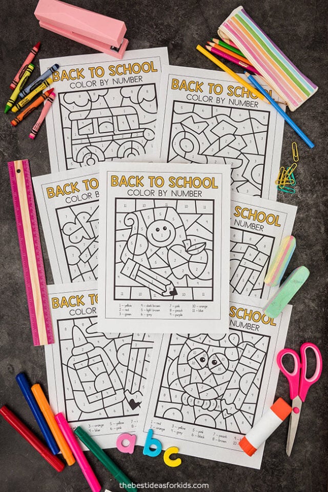 back to school free coloring pages