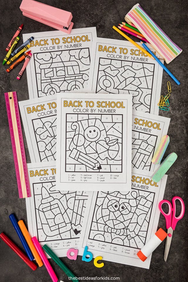 back to school free coloring pages