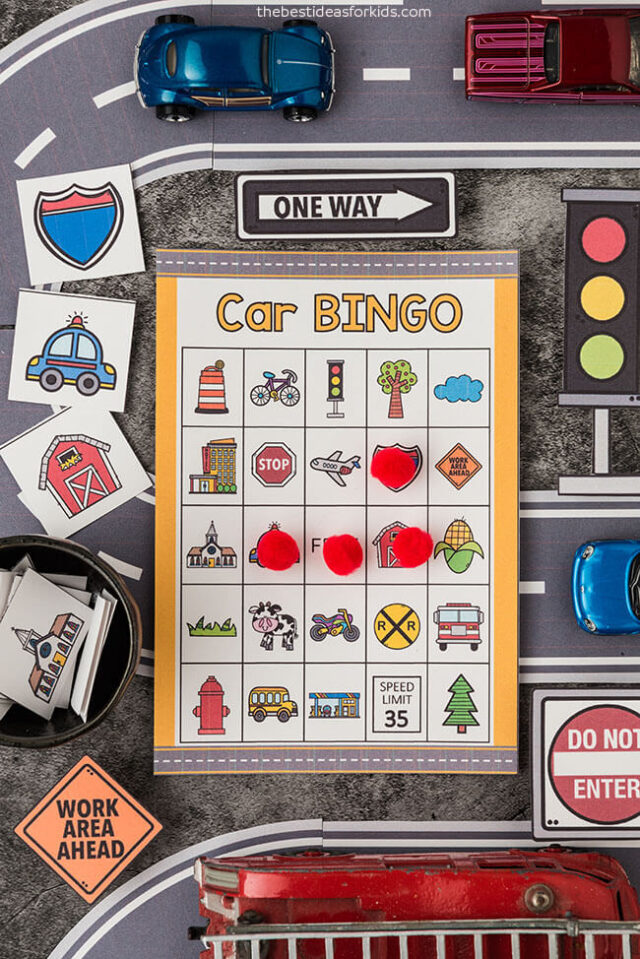 free printable car bingo pages