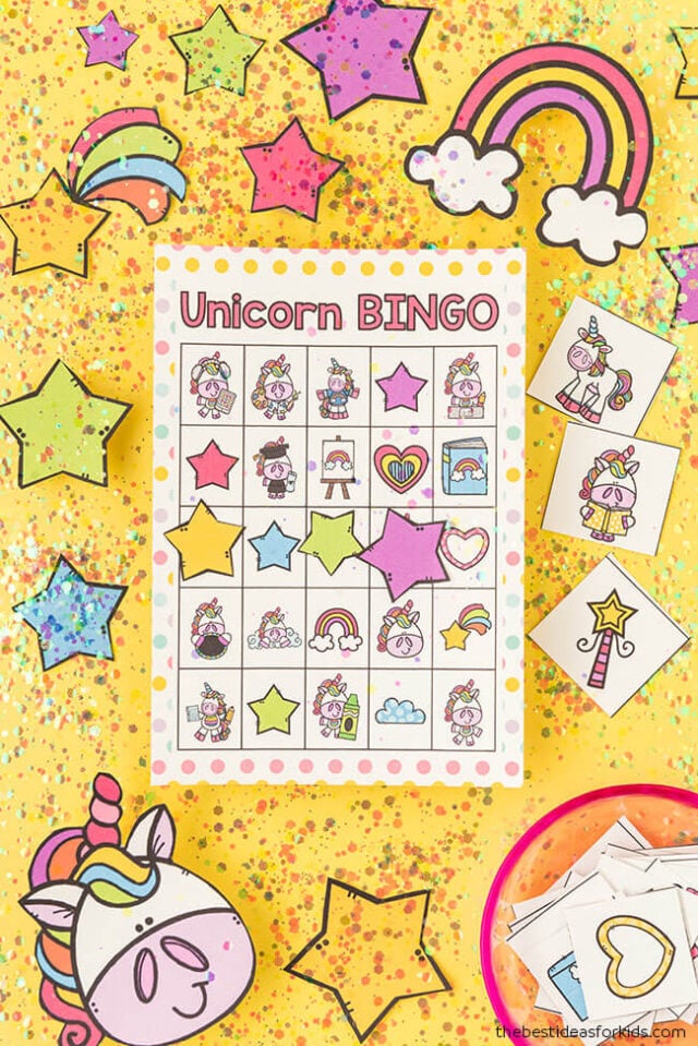 free printable unicorn bingo