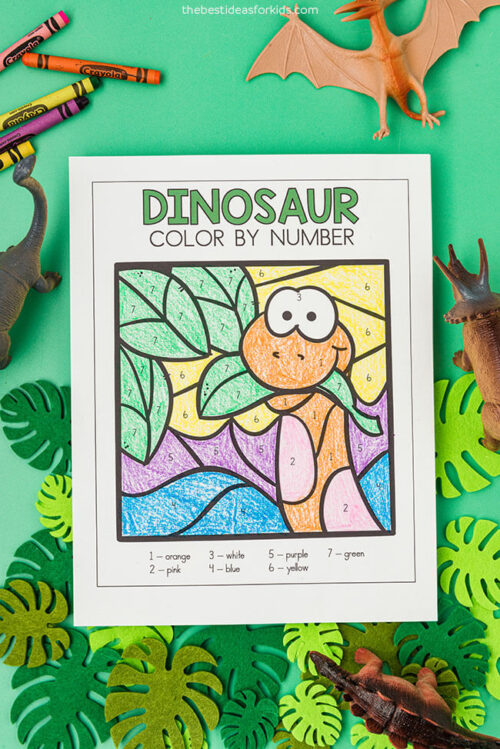 Dinosaur Color By Number Free Printables The Best Ideas For Kids